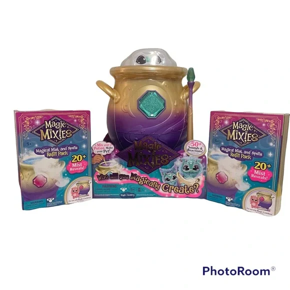 New Magic Mixies Multi Color Gem Purple Yellow Cauldron +3 Magical Mist … - Picture 2 of 10